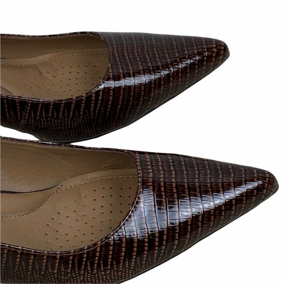 Circa Joan & David Callalily Pump 7.5 Brown Heels - Picture 4 of 10